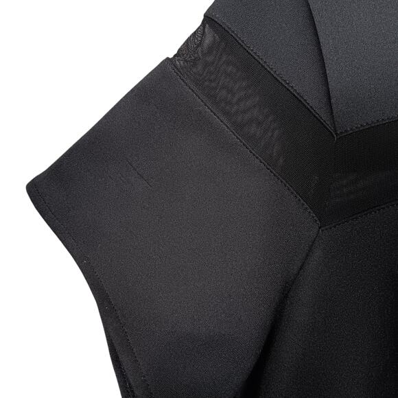 JCP Boutique+ Dress Size 1X Black With Mesh Panels Short Sleeve Zippered NWT - Picture 5 of 10